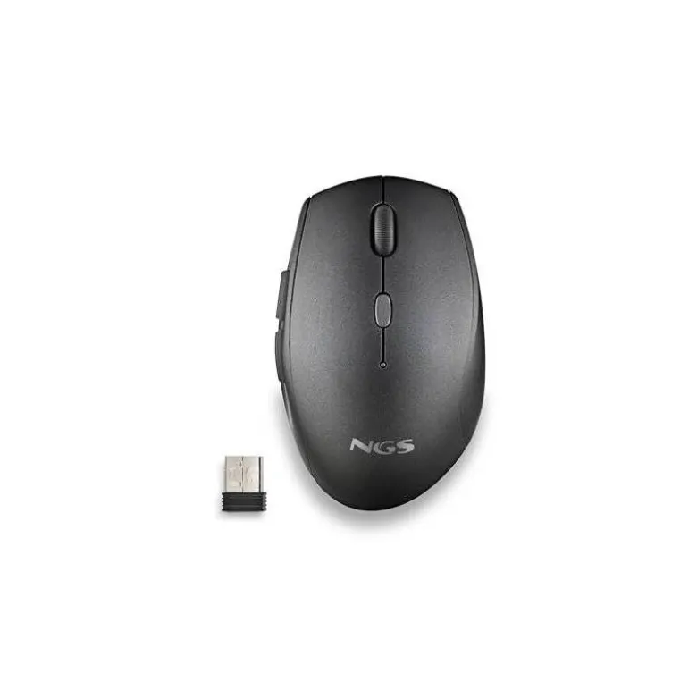 RATON NGS BEE 800/1200/1600 DPI INALAMBRICO 5 BOTONES RECEPTOR USB-A 2,4 GHZ COLOR NEGRO