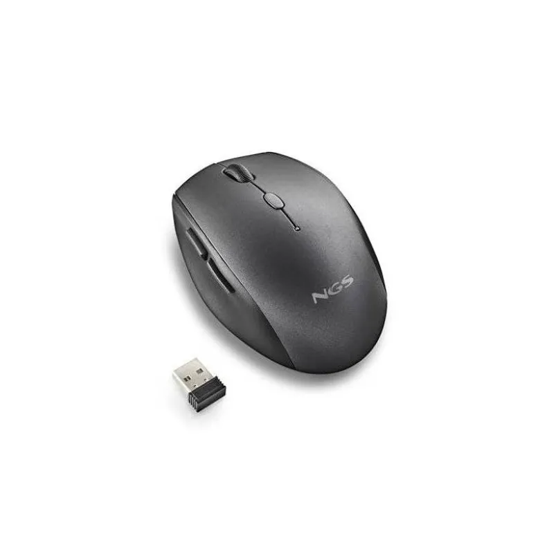 RATON NGS BEE 800/1200/1600 DPI INALAMBRICO 5 BOTONES RECEPTOR USB-A 2,4 GHZ COLOR NEGRO