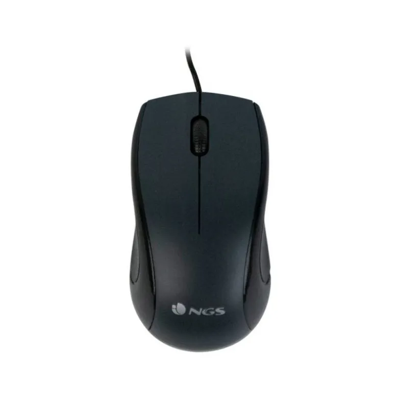RATON NGS WIRED MIST OPTICO CON CABLE 1000 DPI AMBIDIESTROS USB COLOR NEGRO