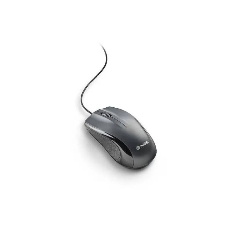 RATON NGS WIRED MIST OPTICO CON CABLE 1000 DPI AMBIDIESTROS USB COLOR NEGRO