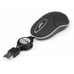 RATON NGS WIRED SIN 1000 DPI RETRACTIL 3 BOTONES USB COLOR NEGRO