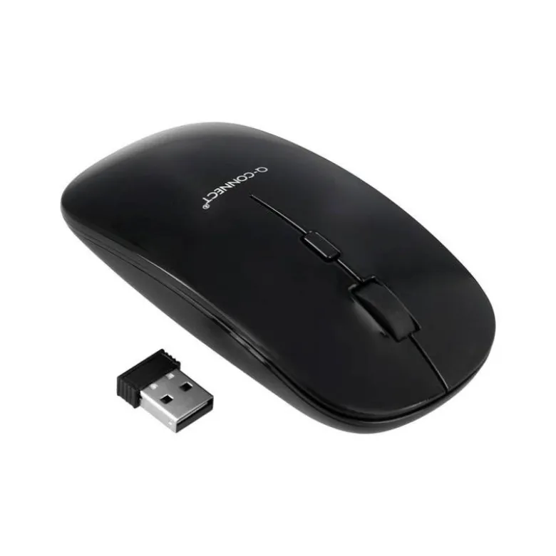 RATON Q-CONNECT OPTICO INALAMBRICO SILENCIOSO DPI 800/1200/1600 PILAS AAA NEGRO