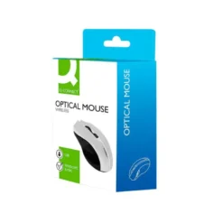 RATON Q-CONNECT OPTICO INALAMBRICO 1000 DPI RECEPTOR USB 2,4 GHZ BLANCO