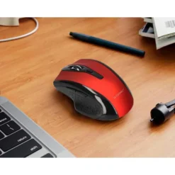 RATON Q-CONNECT OPTICO INALAMBRICO 1000 DPI RECEPTOR USB 2,4 GHZ ROJO