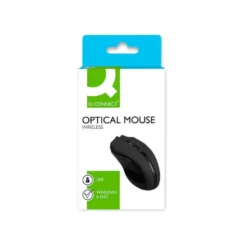 RATON Q-CONNECT OPTICO INALAMBRICO 1000 DPI RECEPTOR USB 2,4 GHZ NEGRO