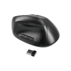 RATON Q-CONNECT OPTICO INALAMBRICO ERGONOMICO VERTICAL DPI 800/1200/1600 BATERIA RECARGABLE NEGRO