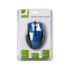 RATON Q-CONNECT OPTICO INALAMBRICO 1000 DPI RECEPTOR USB 2,4 GHZ AZUL