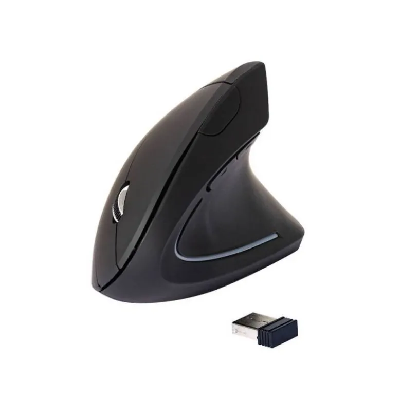 RATON Q-CONNECT OPTICO INALAMBRICO ERGONOMICO VERTICAL COLOR NEGRO