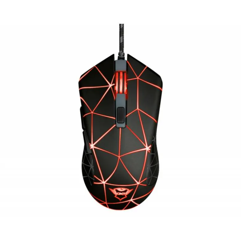 RATON TRUST GXT133 LOCX GAMING OPTICO LUCES LED 800-4000 PPP 6 BOTONES USB 2.0 CABLE 1,80 M COLOR NEGRO