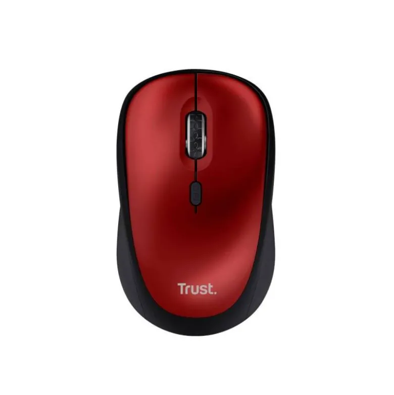 RATON TRUST YVI+ OPTICO INALAMBRICO ECO 4 BOTONES 800/1600 DPI USB 2.0 COLOR ROJO