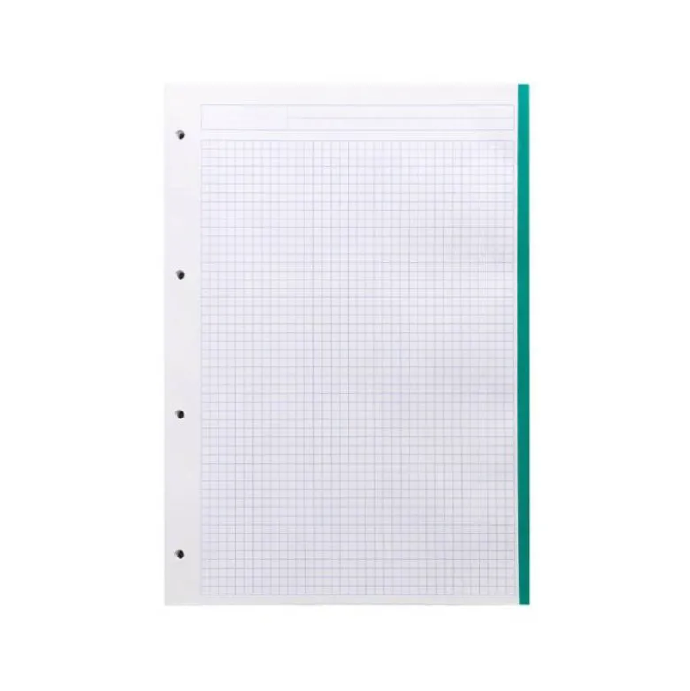 RECAMBIO A4 ANTARTIK 80 HOJAS 90G/M2 CUADRO 5 MM 4 TALADROS BANDAS DE 5 COLORES PASTELES