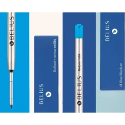 RECAMBIO BOLIGRAFO BELIUS AZUL 0,8 MM CAJA 3 UNIDADES