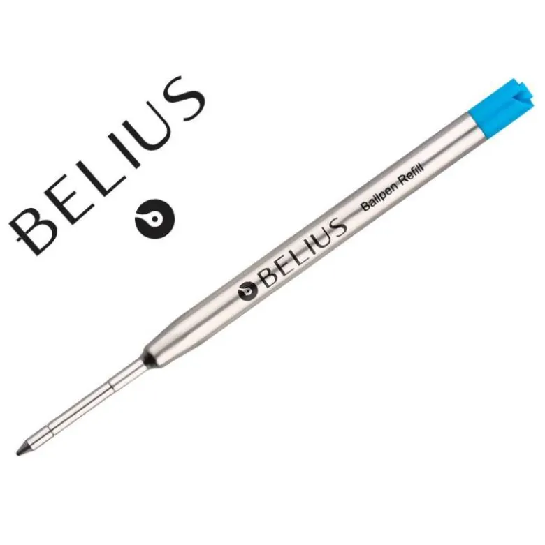 RECAMBIO BOLIGRAFO BELIUS AZUL 0,8 MM CAJA 3 UNIDADES