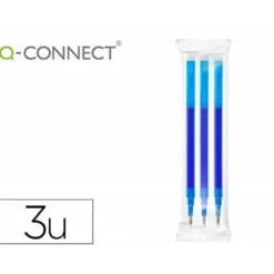 Recambio Boligrafo Q-Connect Retractil KF11058 Color Azul Caja 3 unidades