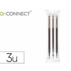Recambio Boligrafo Q-Connect Retractil KF11057 Color Negro Caja 3 unidades