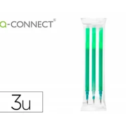 RECAMBIO BOLIGRAFO Q-CONNECT RETRACTIL BORRABLE VERDE CAJA DE 3 UNIDADES