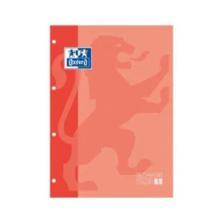 RECAMBIO COLOR OXFORD DIN A4 80 HOJAS CUADRO 5 MM 4 TALADROS MELOCOTON