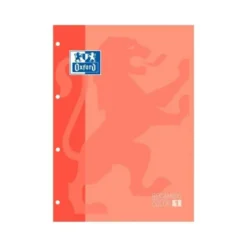RECAMBIO COLOR OXFORD DIN A4 80 HOJAS CUADRO 5 MM 4 TALADROS MELOCOTON
