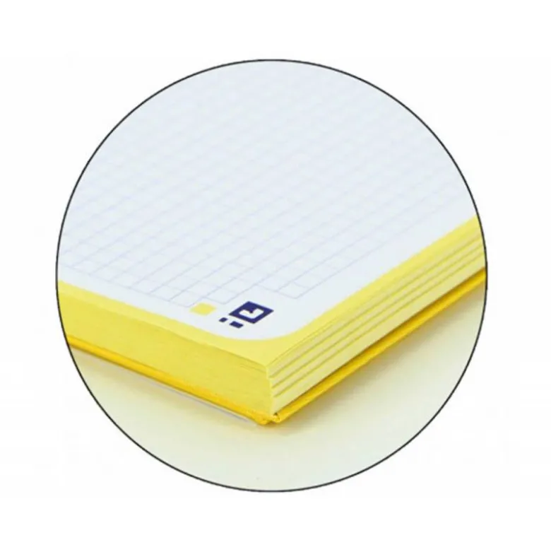 Recambio color 1 Oxford din a4+ 80 hojas 90 gr cuadro 5 mm 4 taladros amarillo.
