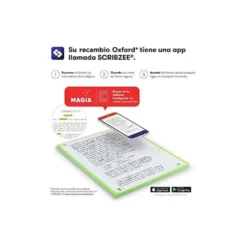 Recambio color 1 oxford din a4+ 80 hojas 90 gr cuadro 5 mm 4 taladros ice mint.