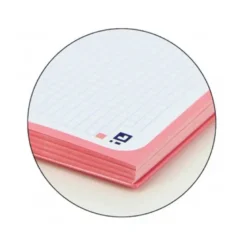 RECAMBIO COLOR 1 OXFORD DIN A4+ 80 HOJAS 90 GR CUADRO 5 MM 4 TALADROS COLOR ROSA CHICLE