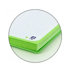 Recambio color 1 oxford din a4+ 80 hojas 90 gr cuadro 5 mm 4 taladros verde manzana.