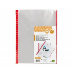 Recambio funda Liderpapel intercambiables Din A4 bordes surtidos. Bolsa de 10 unidades.