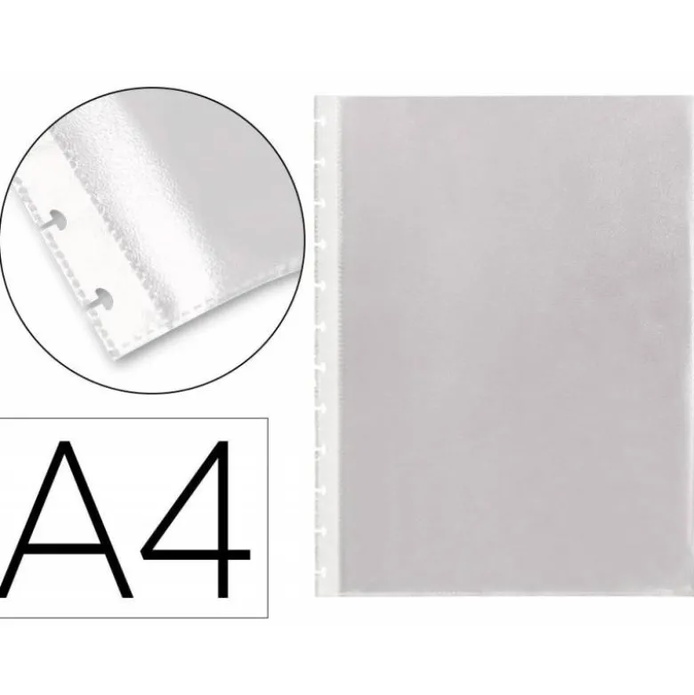 Recambio Fundas intercambiables Liderpapel Din A4 Cristal 70 MC Bolsa 10 fundas