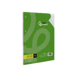 RECAMBIO LIDERPAPEL A4 100 HOJAS 100G/M2 PAUTA 4 3,5MM CON MARGEN 4 TALADROS