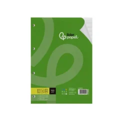 RECAMBIO LIDERPAPEL A4 100 HOJAS 100G/M2 PAUTA 4 3,5MM CON MARGEN 4 TALADROS