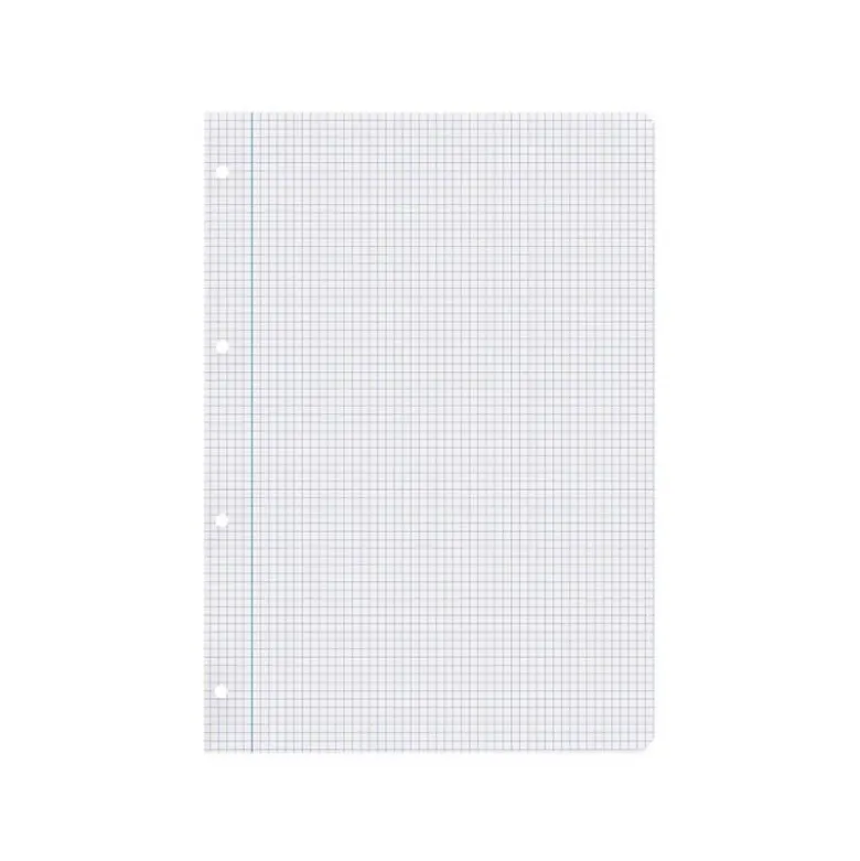 RECAMBIO LIDERPAPEL A4 200+50 HOJAS 90G/M2 CUADRO 4 MM CON MARGEN 4 TALADROS