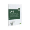 RECAMBIO LIDERPAPEL A4 100 HOJAS PAPEL RECICLADO 100% 80G/M2 CUADRO 4MM CON MARGEN 4 TALADROS