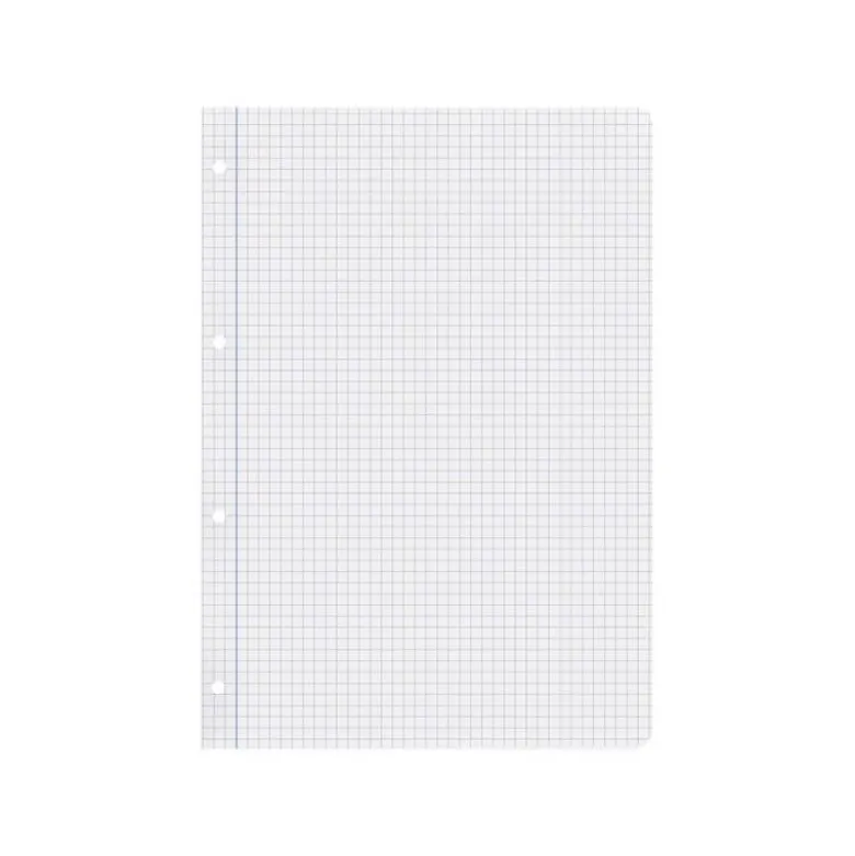 RECAMBIO LIDERPAPEL A4 100 HOJAS PAPEL RECICLADO 100% 80G/M2 CUADRO 4MM CON MARGEN 4 TALADROS