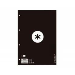 RECAMBIO LIDERPAPEL ANTARTIK DIN A4 4 TALADROS 90G/M2 CUADRO 5 MM 80 HOJAS 1 BANDA MARCO COLOR NEGRO