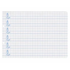 Recambio Liderpapel cuarto 2 taladros 70 gr cuadriculado pautado 8 mm