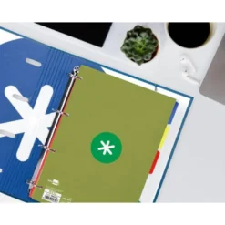 RECAMBIO LIDERPAPEL DIN A4 ANTARTIK 80 HOJAS 90G/M2 CUADRO 5MM 4 TALADROS 1 BANDA CON MARCO COLOR VERDE