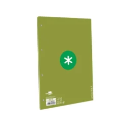 RECAMBIO LIDERPAPEL DIN A4 ANTARTIK 80 HOJAS 90G/M2 CUADRO 5MM 4 TALADROS 1 BANDA CON MARCO COLOR VERDE