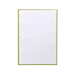 RECAMBIO LIDERPAPEL DIN A4 ANTARTIK 80 HOJAS 90G/M2 CUADRO 5MM 4 TALADROS 1 BANDA CON MARCO COLOR VERDE