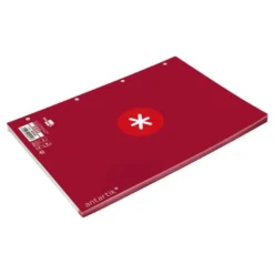 RECAMBIO LIDERPAPEL DIN A4 ANTARTIK 80 HOJAS 90G/M2 CUADRO 5 MM 4 TALADROS 1 BANDA MARCO COLOR FRAMBUESA