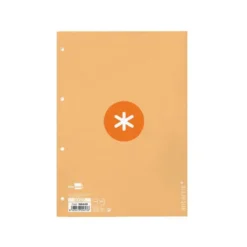 RECAMBIO LIDERPAPEL DIN A4 ANTARTIK 80 HOJAS 90G/M2 CUADRO 5MM 4 TALADROS 1 BANDA CON MARCO COLOR AMARILLO