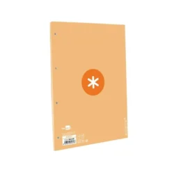 RECAMBIO LIDERPAPEL DIN A4 ANTARTIK 80 HOJAS 90G/M2 CUADRO 5MM 4 TALADROS 1 BANDA CON MARCO COLOR AMARILLO