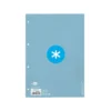RECAMBIO LIDERPAPEL DIN A4 ANTARTIK 80 HOJAS 90G/M2 CUADRO 5MM 4 TALADROS 1 BANDA CON MARCO COLOR CELESTE