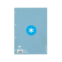 RECAMBIO LIDERPAPEL DIN A4 ANTARTIK 80 HOJAS 90G/M2 CUADRO 5MM 4 TALADROS 1 BANDA CON MARCO COLOR CELESTE