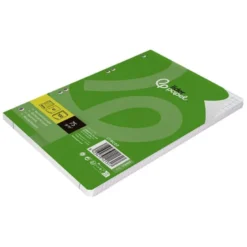 RECAMBIO LIDERPAPEL DIN A5 100 HOJAS 75 GR CUADRO 6MM CON MARGEN 6 TALADROS