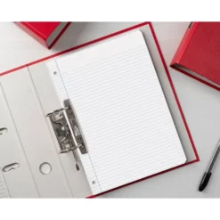 RECAMBIO LIDERPAPEL DIN A4 100 HOJAS 75 GR HORIZONTAL CON MARGEN 4 TALADROS