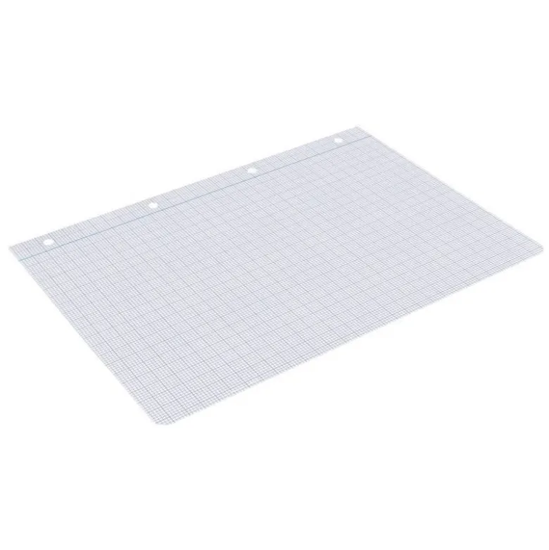 RECAMBIO LIDERPAPEL DIN A4 100 HOJAS 75 GR MILIMETRADO SIN MARGEN 4 TALADROS