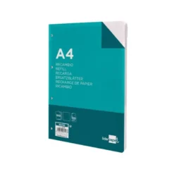Recambio Liderpapel DIN A4 100 hojas 100g/m2 liso sin margen y con 4 taladros