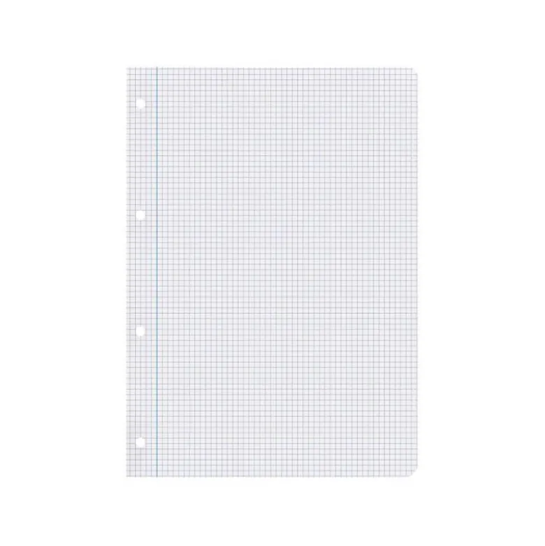 RECAMBIO LIDERPAPEL DIN A4 100 HOJAS 75 GR CUADRO 4 MM CON MARGEN 4 TALADROS