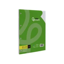 RECAMBIO LIDERPAPEL DIN A4 100 HOJAS 75 GR CUADRO 3 MM CON MARGEN 4 TALADROS