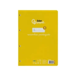 Recambio Liderpapel DIN A4 4 taladros 70 gr cuadriculado pautado 4 mm